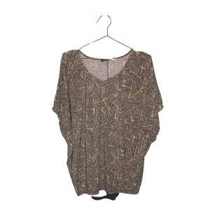 The Limited print blouse with faux fabric buttons size small